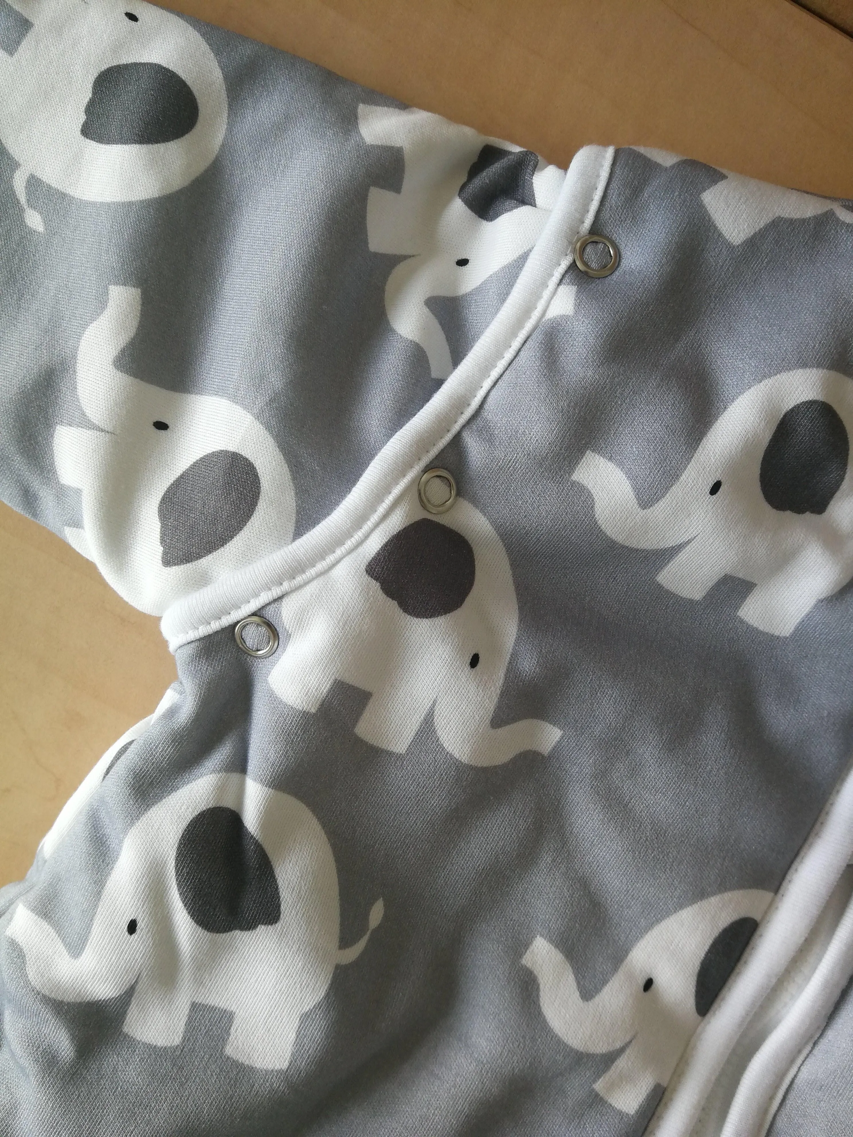 Grey Elephant Sleepsuit