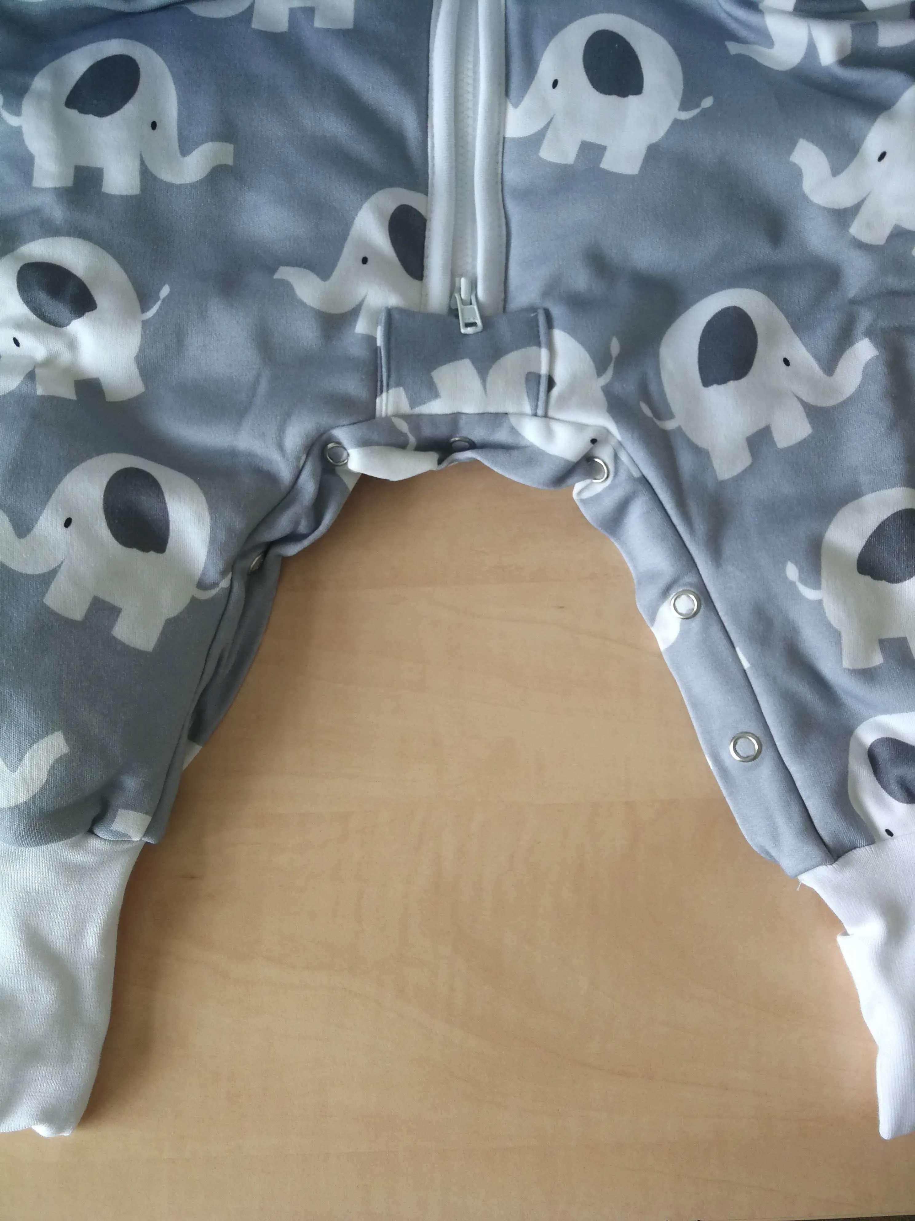 Grey Elephant Sleepsuit