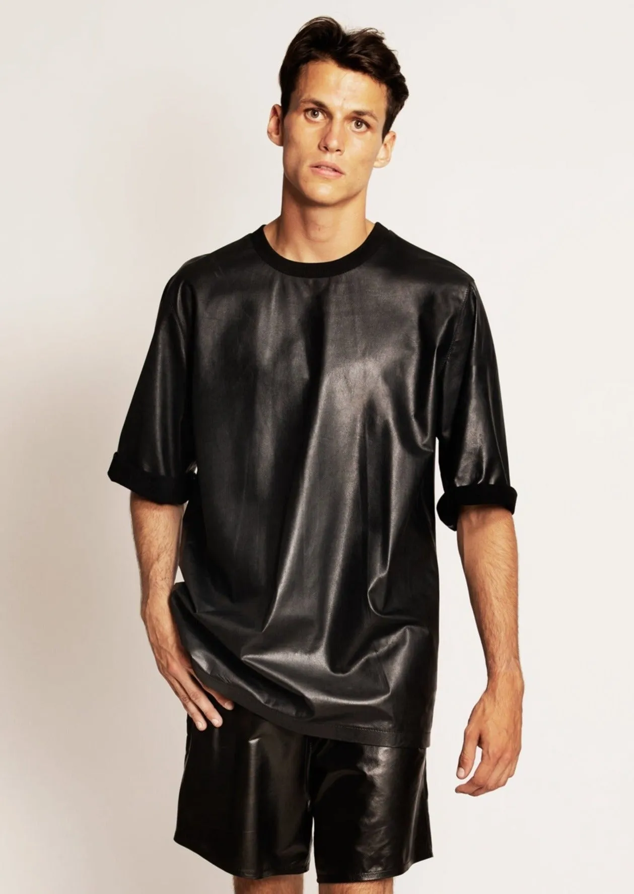 Half Dust Series - Short Sleeve Leather T