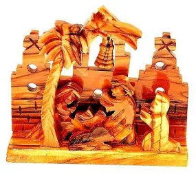 Handcrafted Crib Nativity Made of Olivewood From Bethlehem