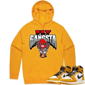 Jordan 1 Yellow Ochre 1s Hoodie to Match - RED FLY GANGSTA