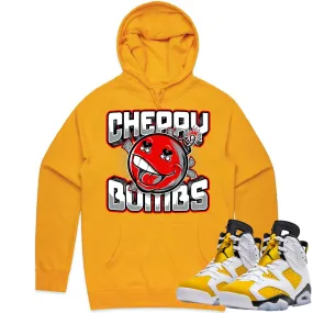 Jordan 6 Yellow Ochre 6s Hoodie to Match - RED CHERRY BOMBS