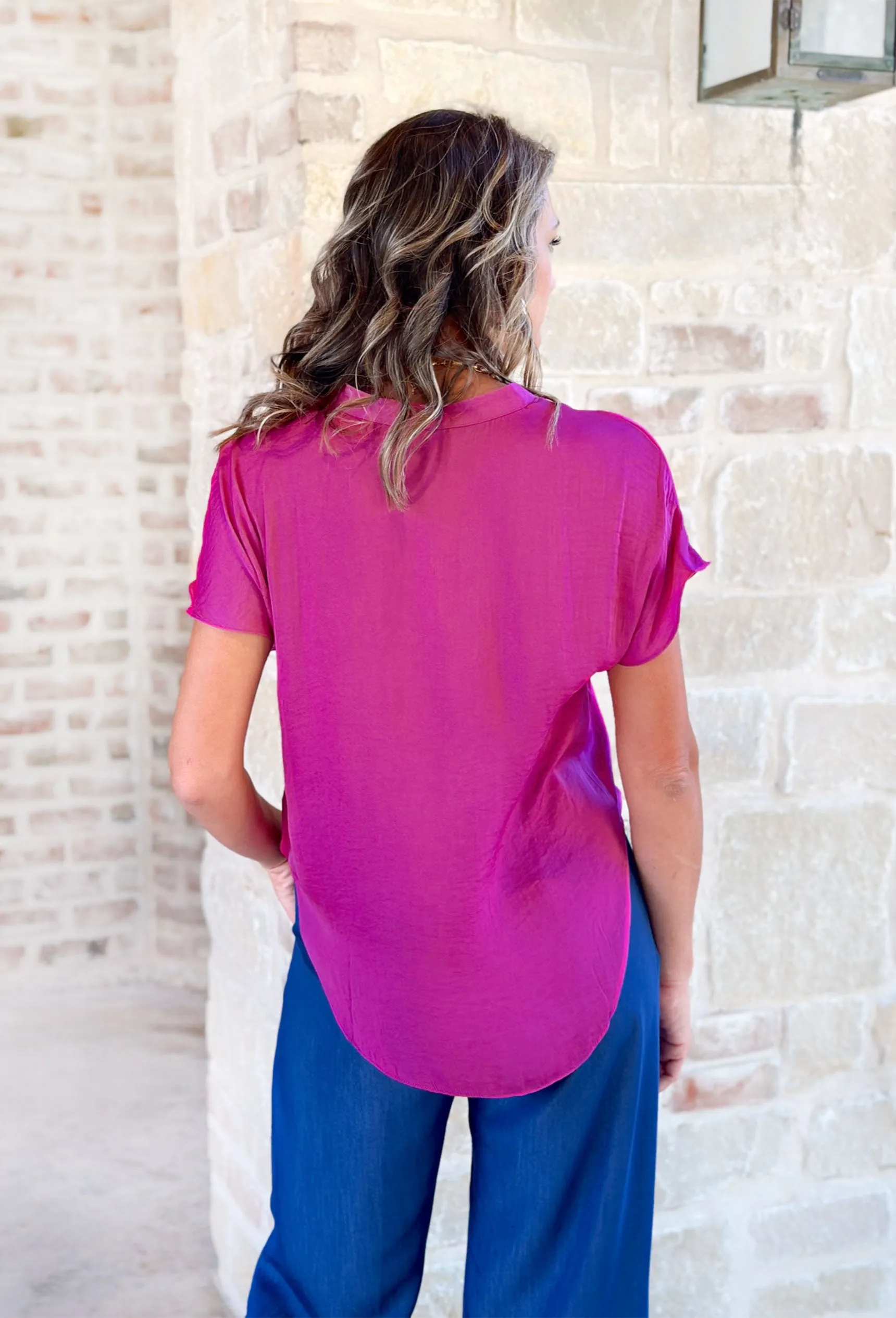 Kerry Blouse in Fuchsia