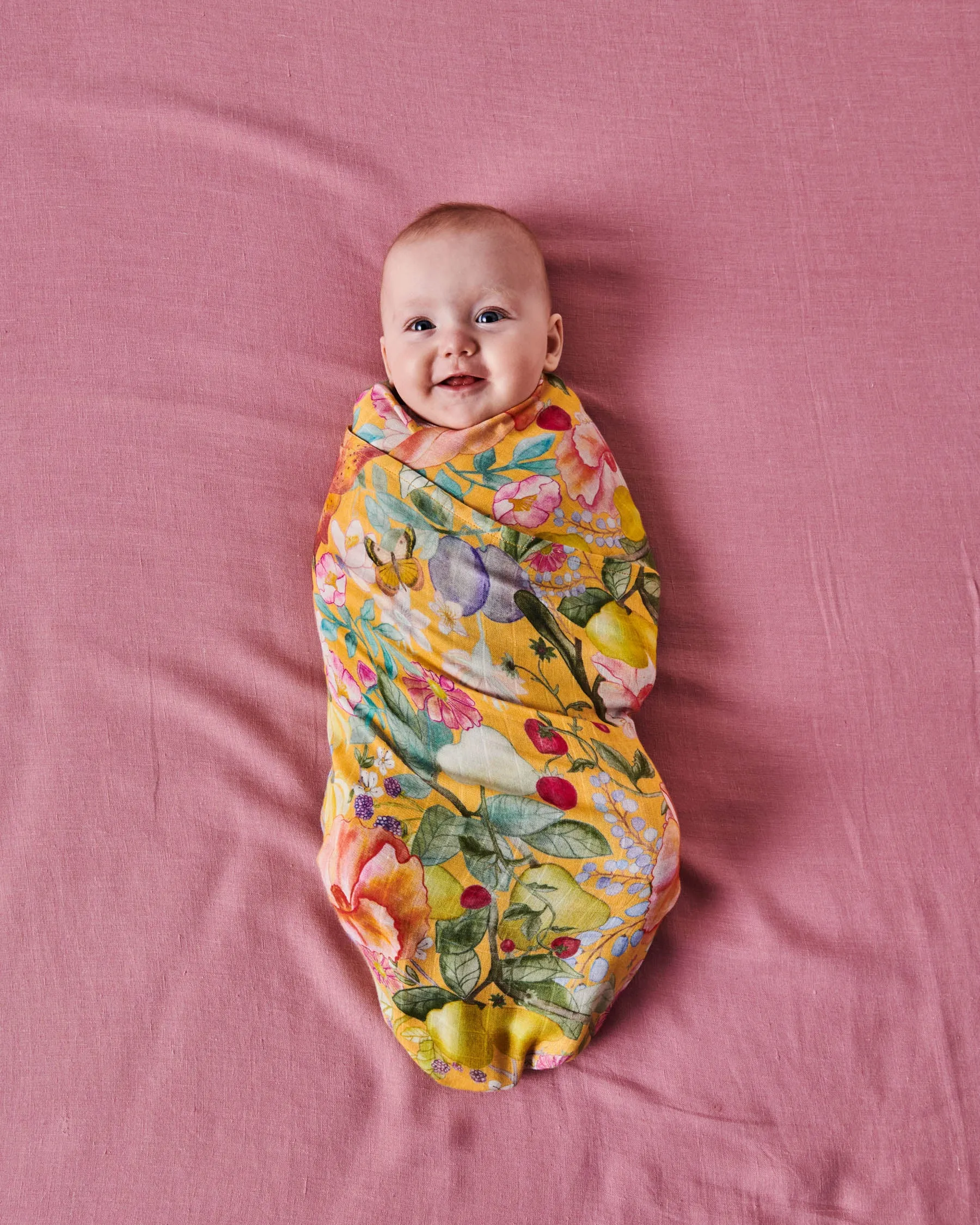 Kip & Co BABY | Abundance Marigold Bamboo Swaddle