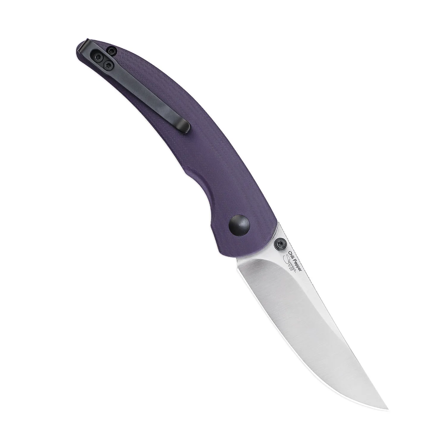 Kizer Chili Pepper Button Lock Purple G10 V3601C2 (3.03 Satin)