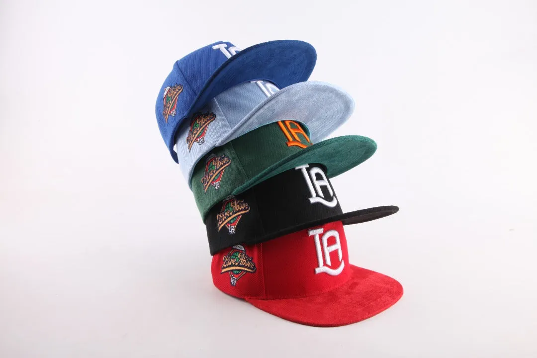 LA World Series Snapback- Emerald/Orange Suede