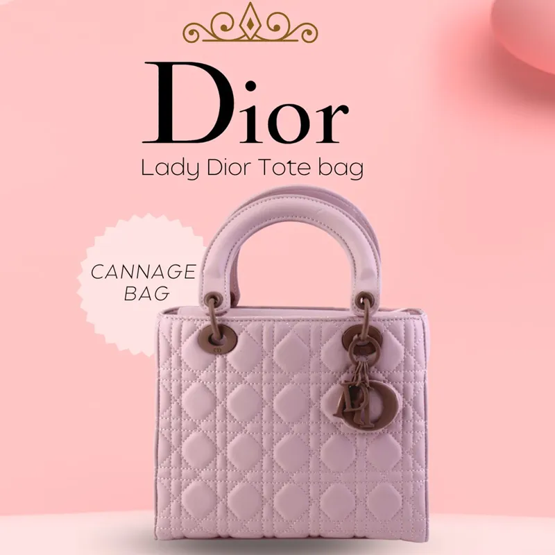 Lady Bag CD Cannage Handbag Medium Shoulder Bag