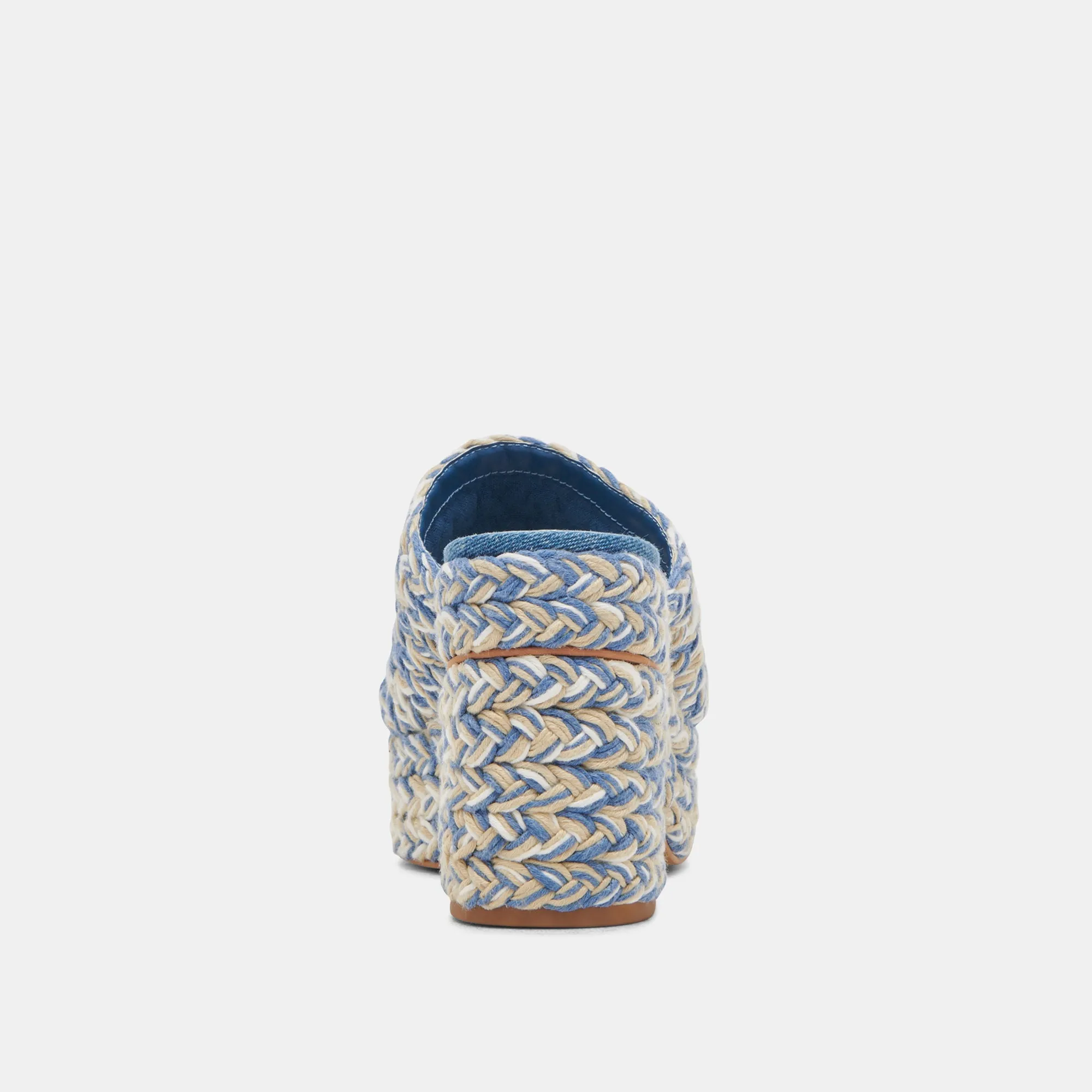 LADY HEELS BLUE MULTI WOVEN