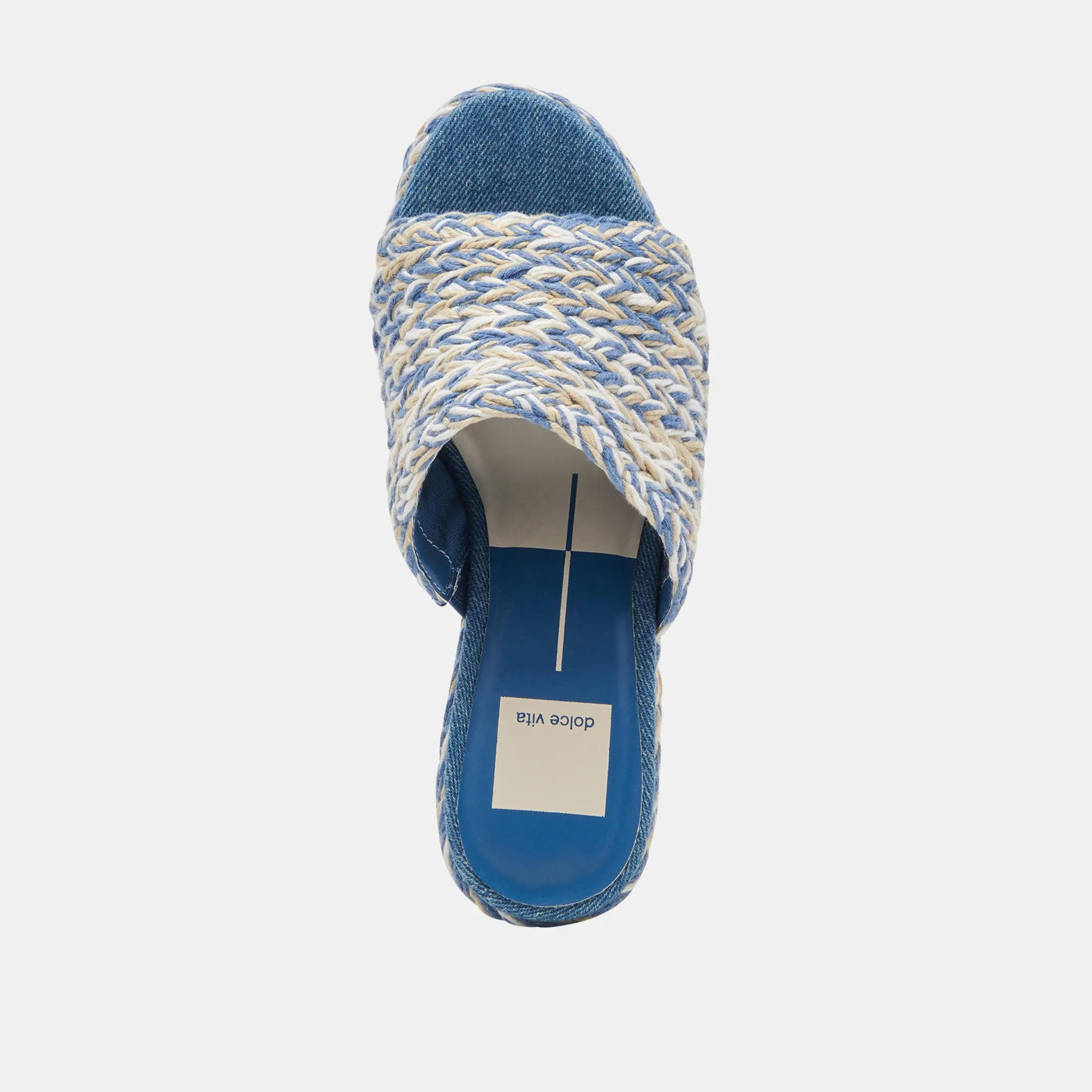 LADY HEELS BLUE MULTI WOVEN