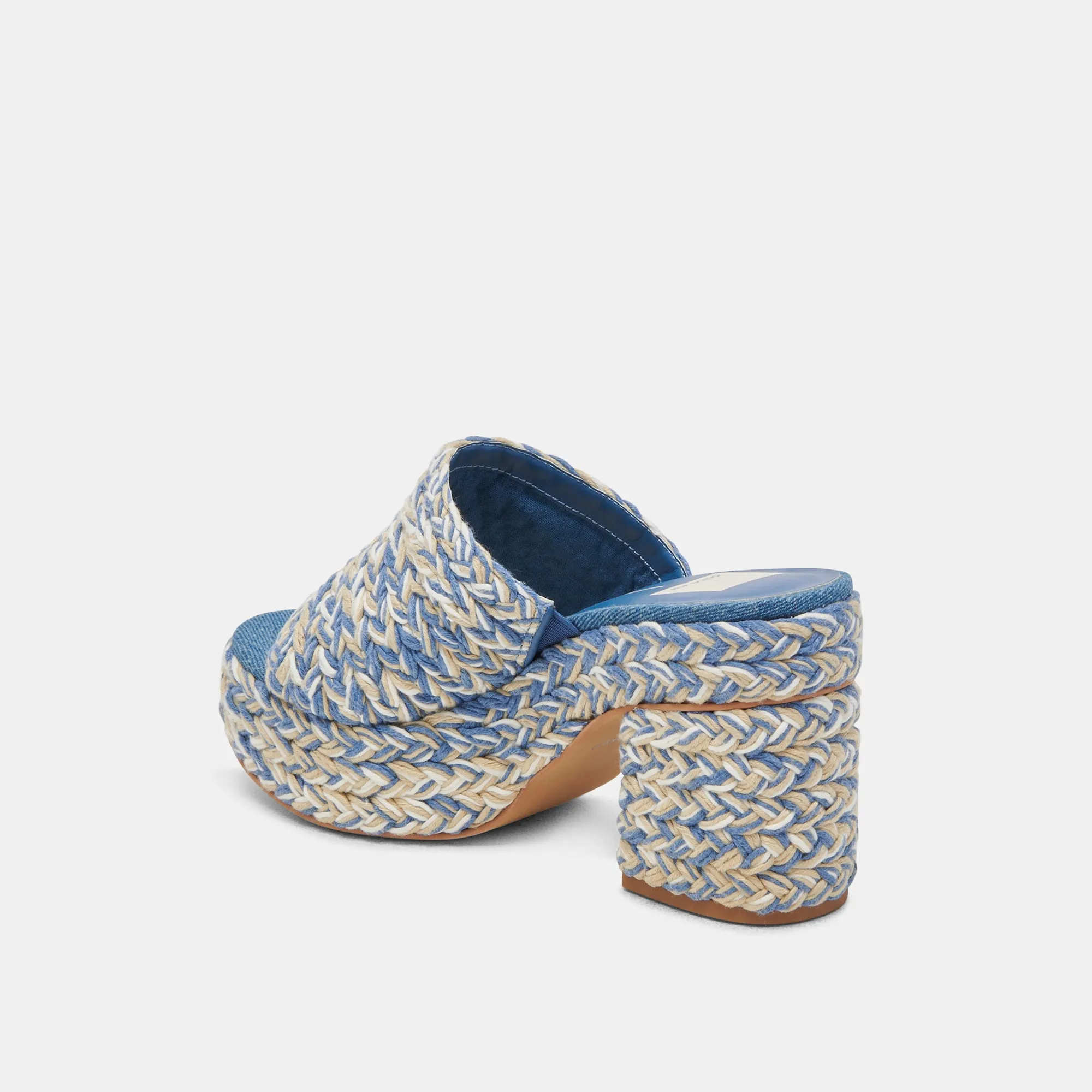 LADY HEELS BLUE MULTI WOVEN