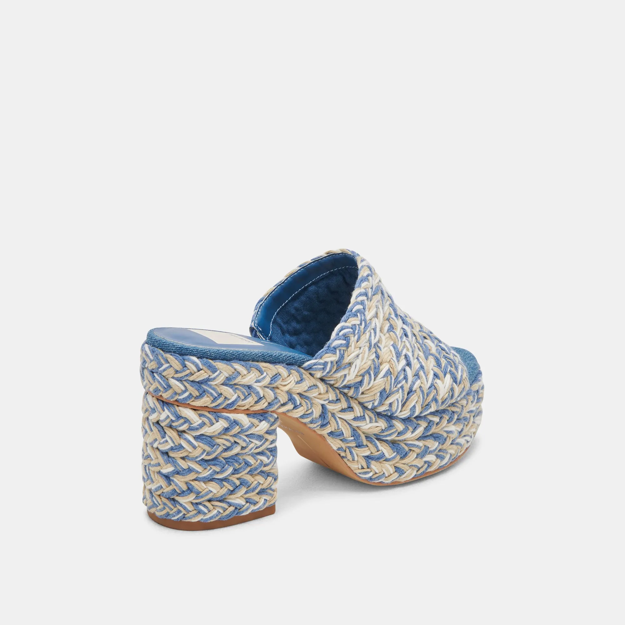 LADY HEELS BLUE MULTI WOVEN