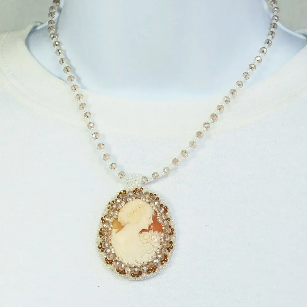 Lakeya, Cameo Choker, English Lady Pendant, Necklace