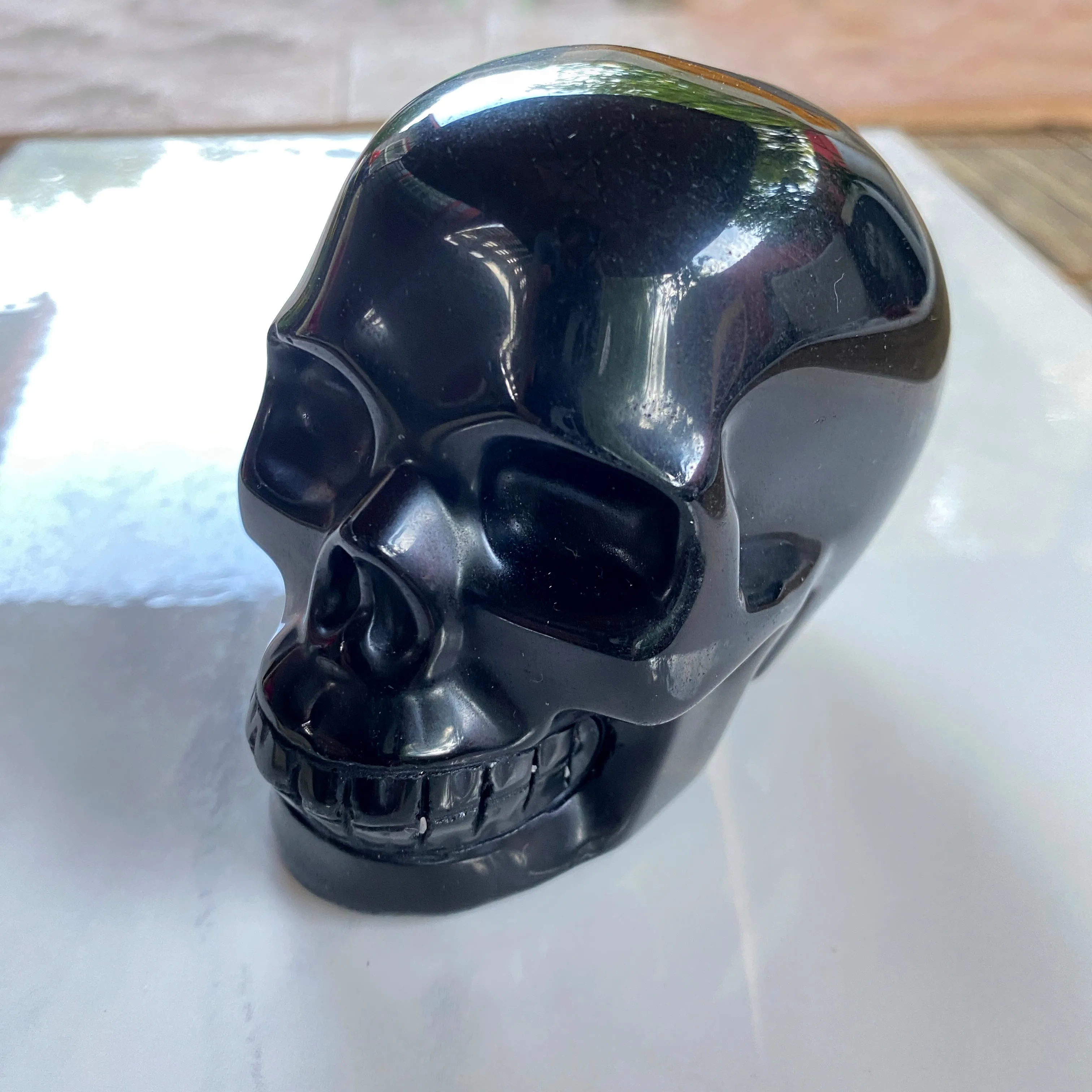 Large Gemstone Carved skulls