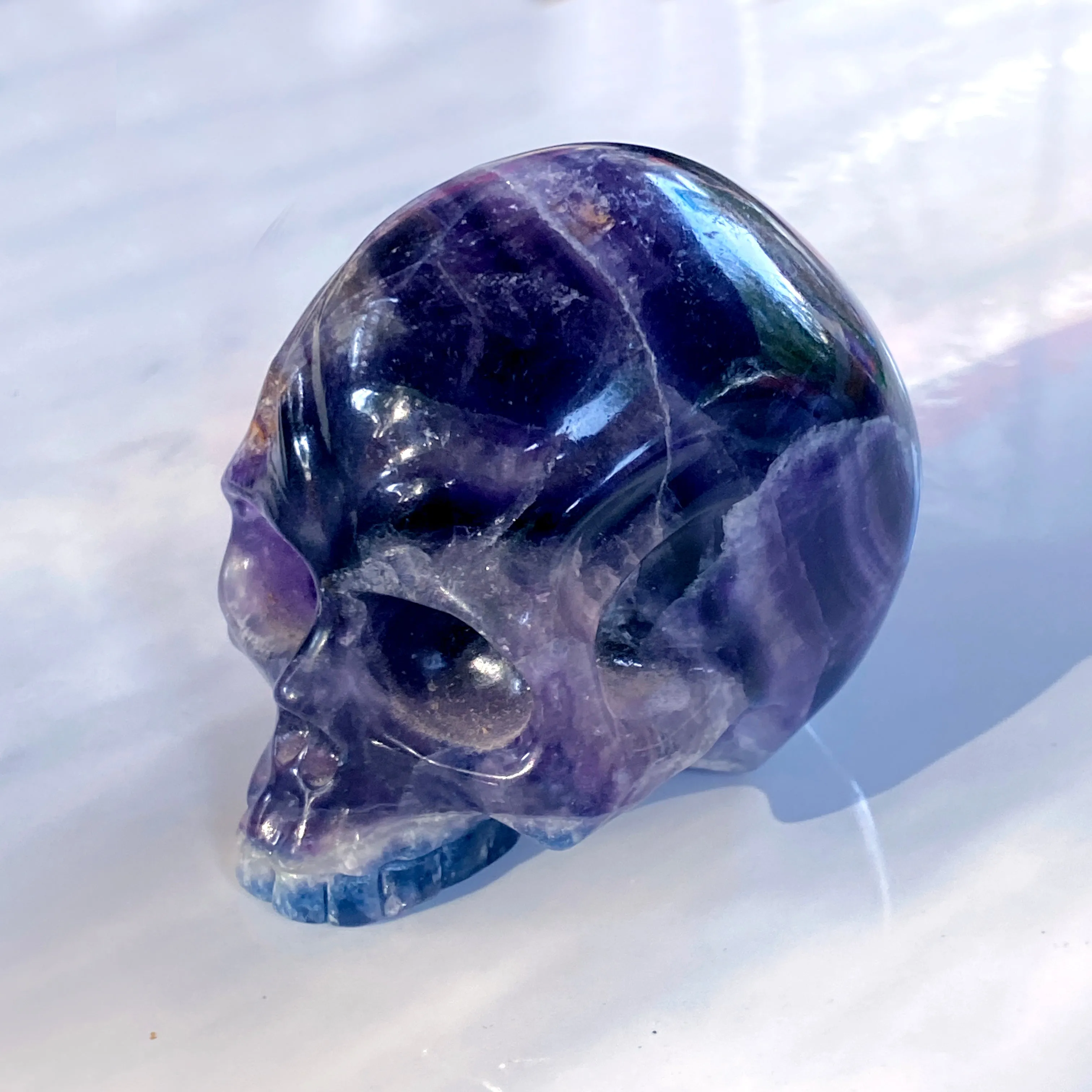 Large Gemstone Carved skulls