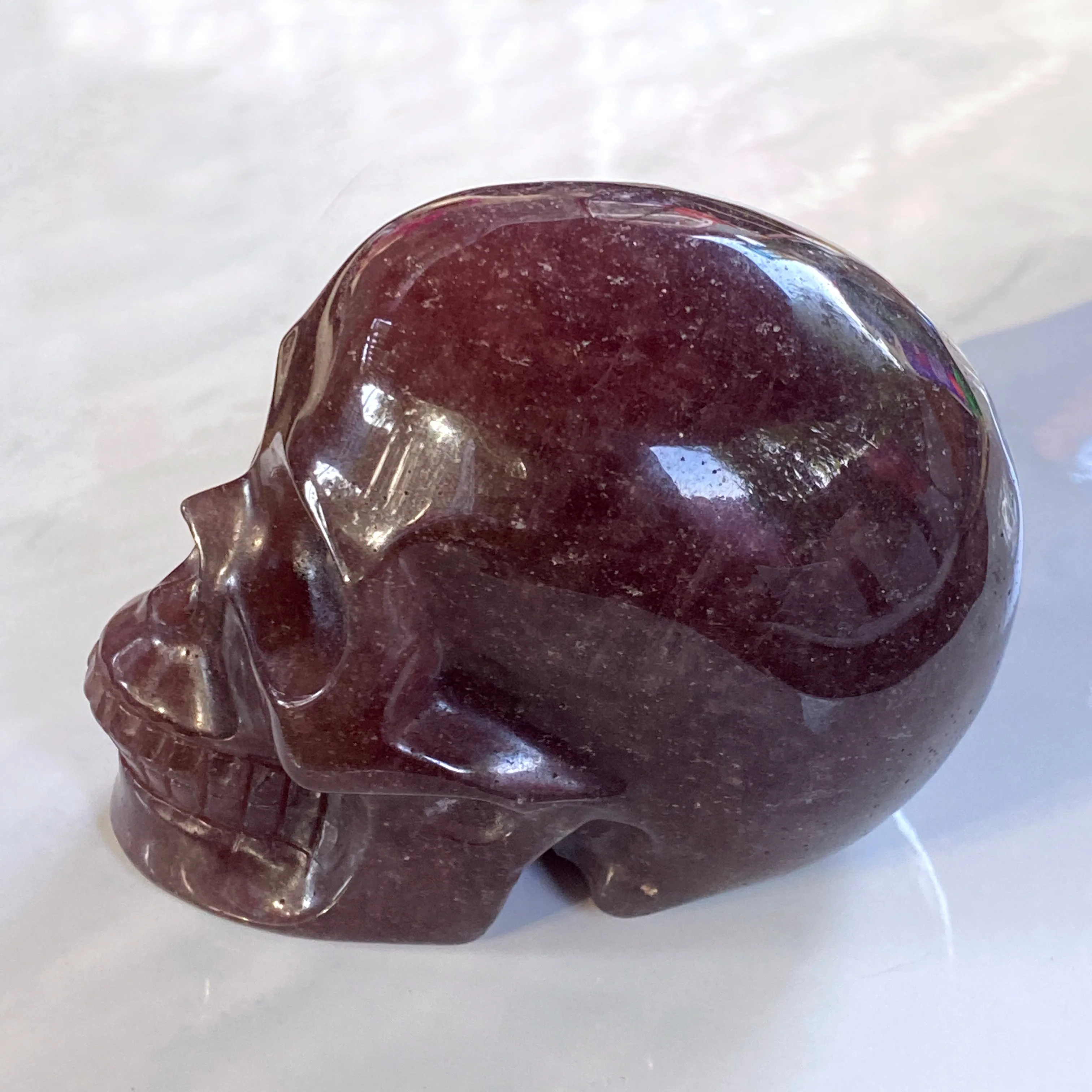 Large Gemstone Carved skulls