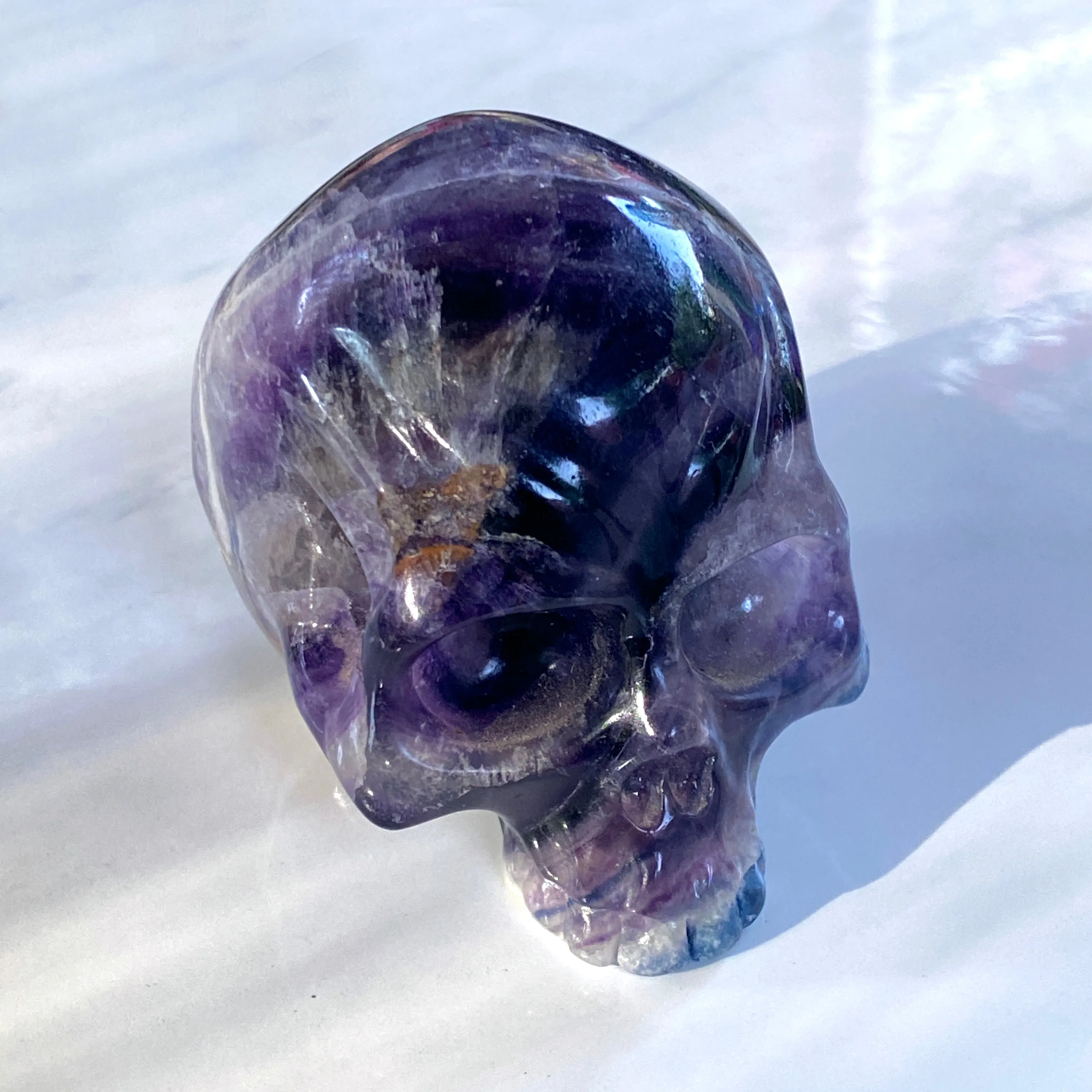 Large Gemstone Carved skulls