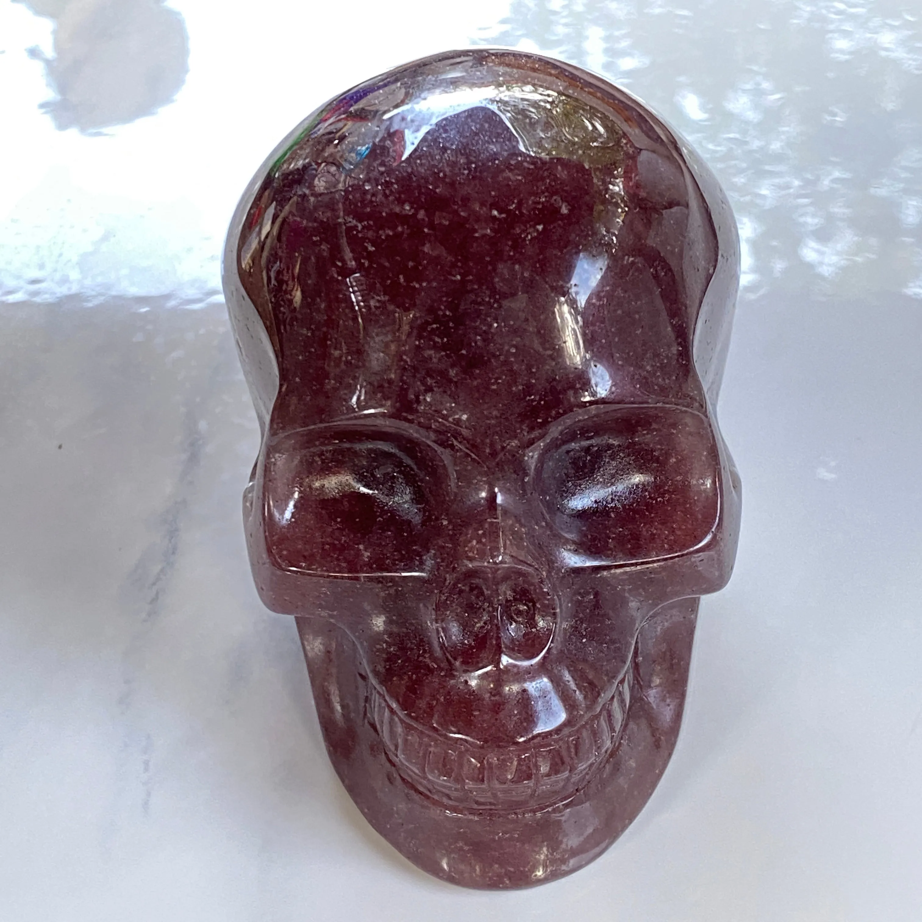 Large Gemstone Carved skulls