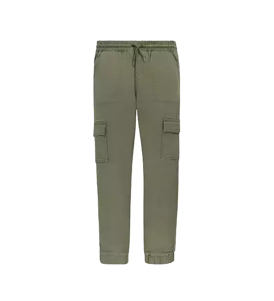 Levi's Kids Cargo trousers for children with elastic waist and bottom 9EJ115-E6U olive green