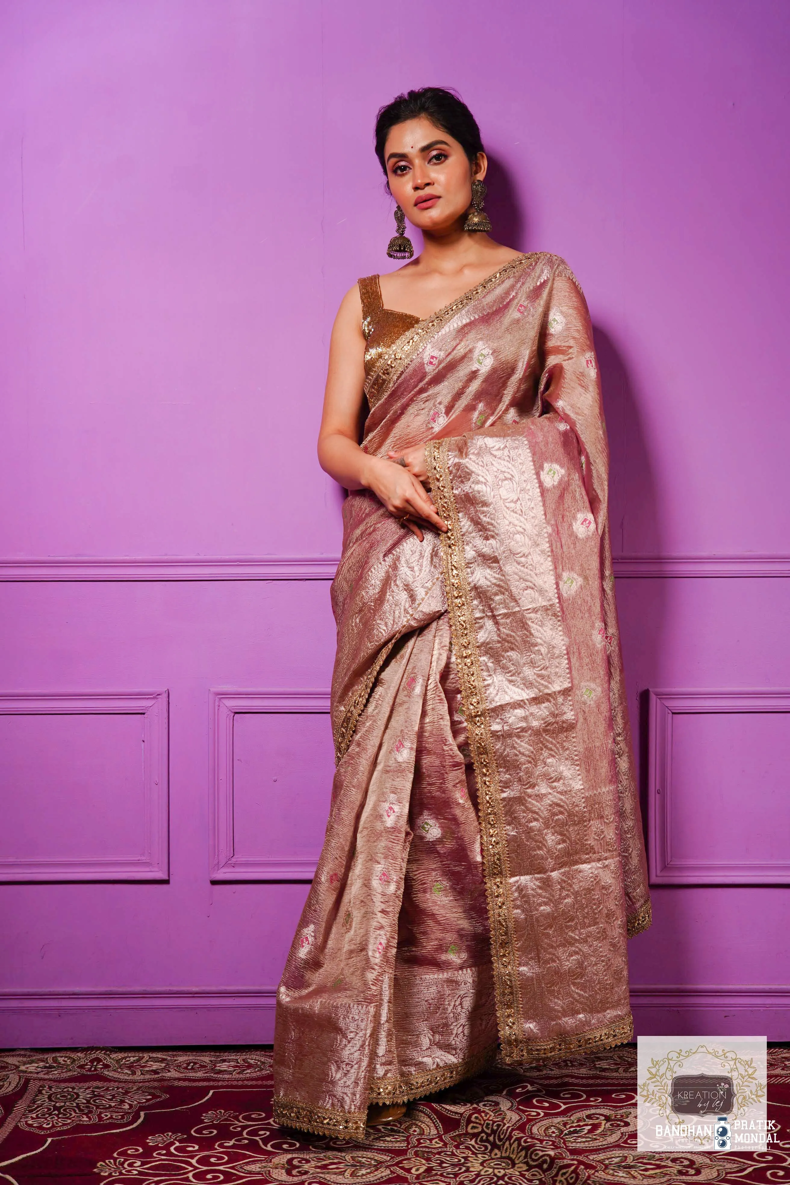 Lilac Tissue Banarasi Saree