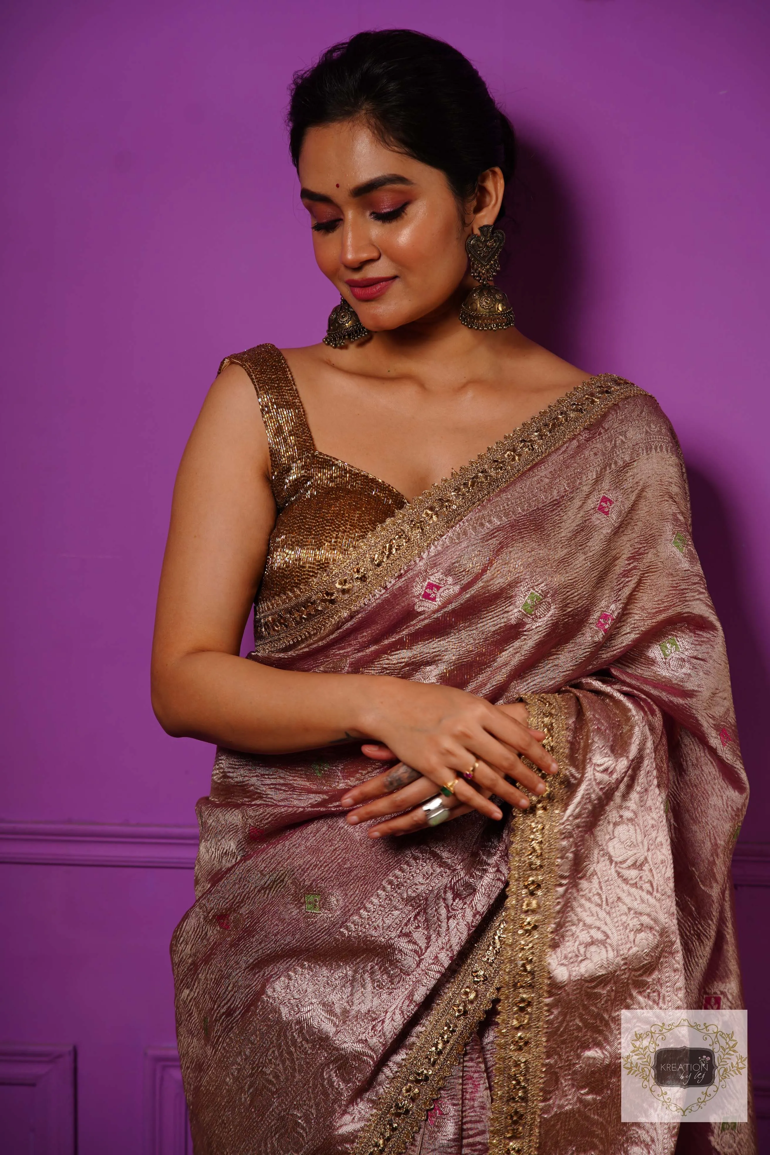 Lilac Tissue Banarasi Saree