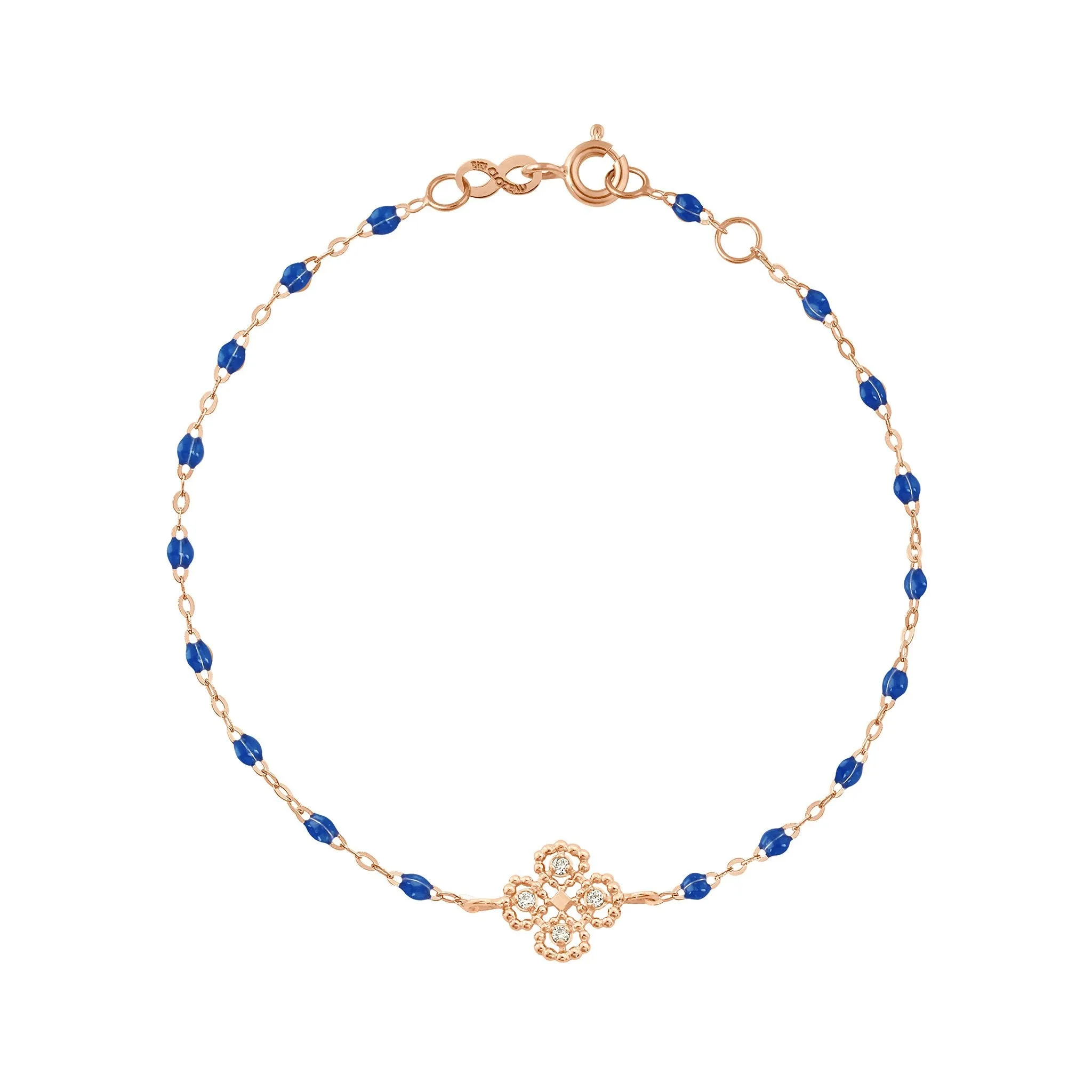 Lucky Clover Classic Gigi Lapis diamond Bracelet, Rose Gold, 6.7"