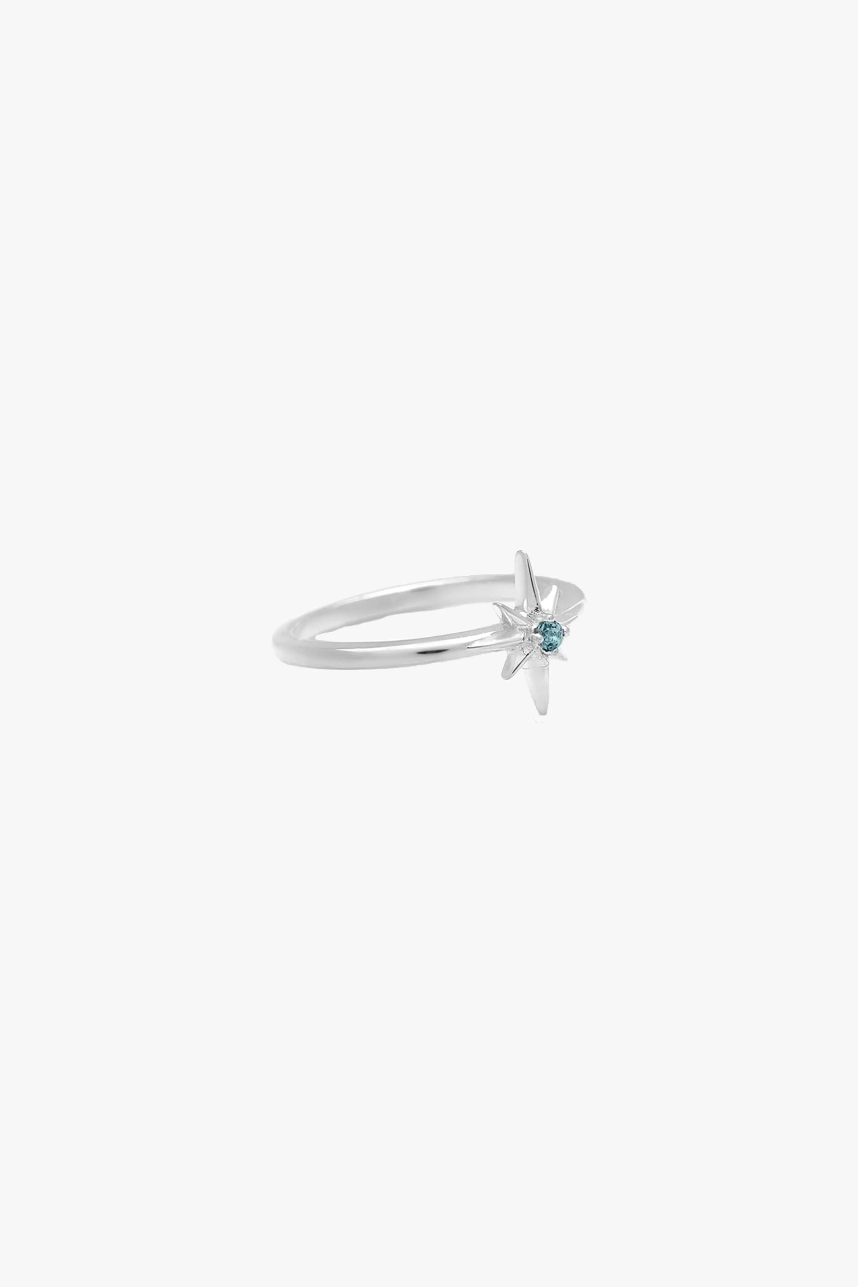 Lucky Star Ring with Topaz Stone Small L EOL