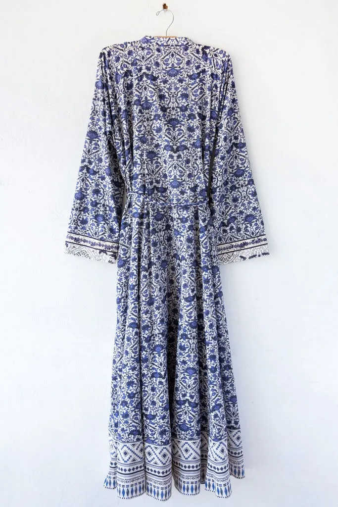 Maria Cher Alvear Josephine Maxi Dress Navy Rose