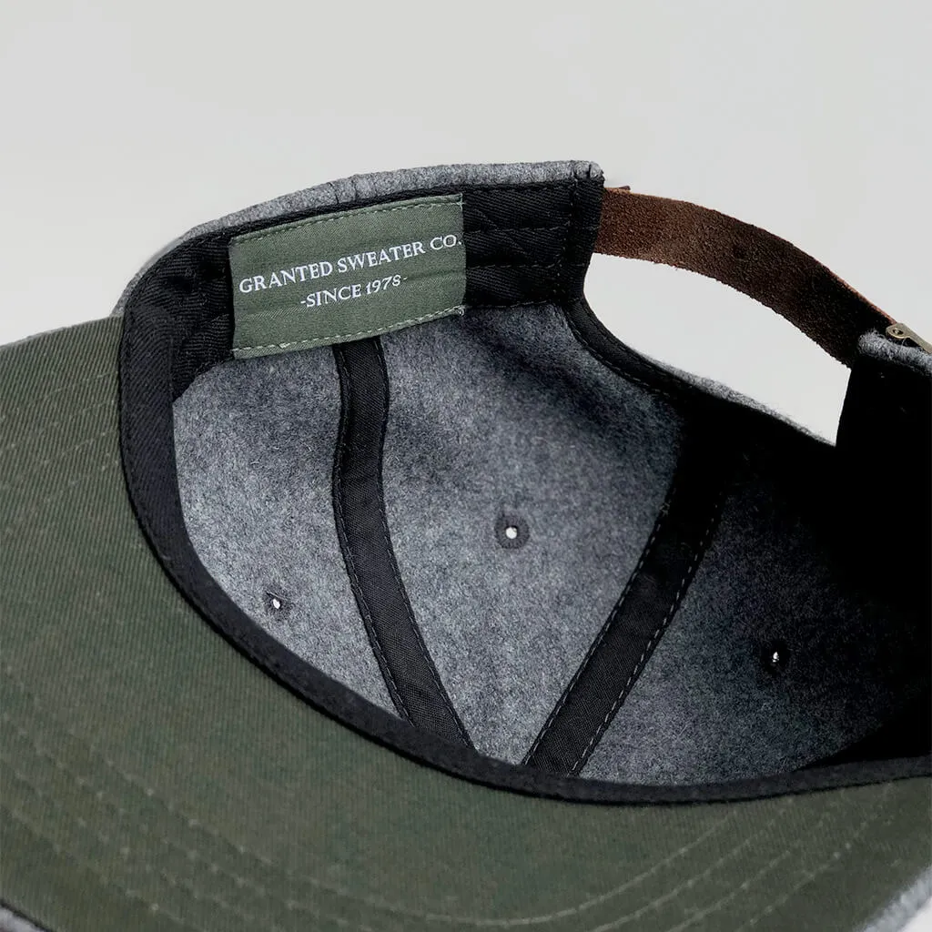 Melton wool cap Granted trees - Green