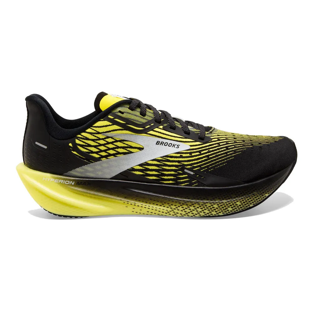 Men's Brooks Hyperion Max, Black/Blazing Yellow/White, 12.5 D Medium