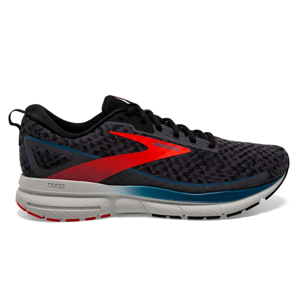 Men's Brooks Trace 3, Blackened Pearl/Red/Blue, 9.5 D Medium