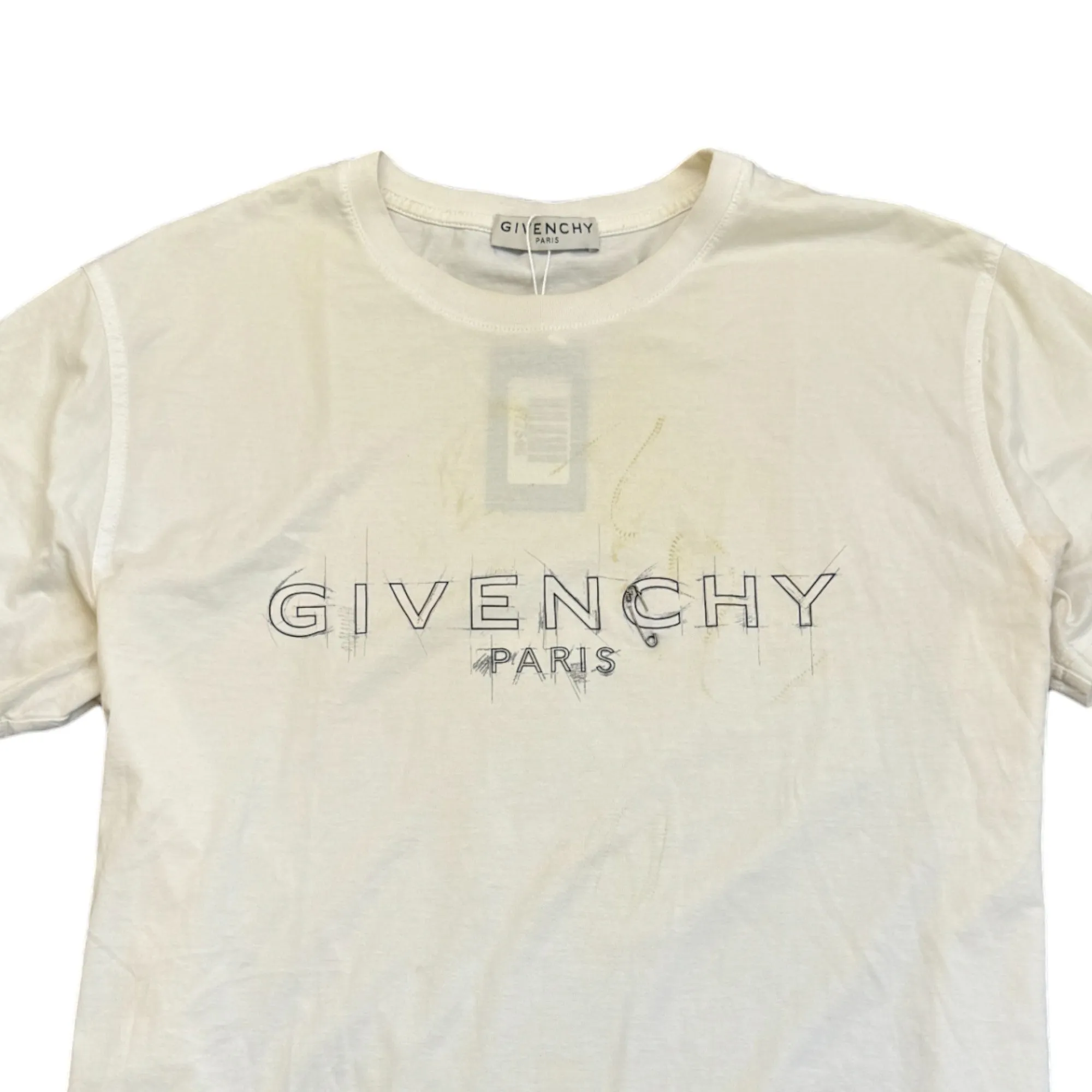 Men's Logo T-Shirt Cream Size M