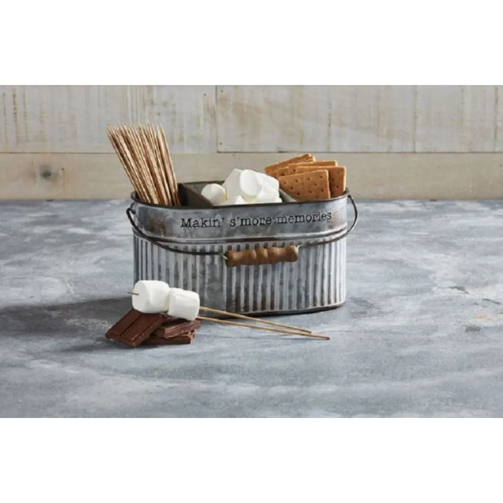 Mud Pie S'more Divided Tin Bucket