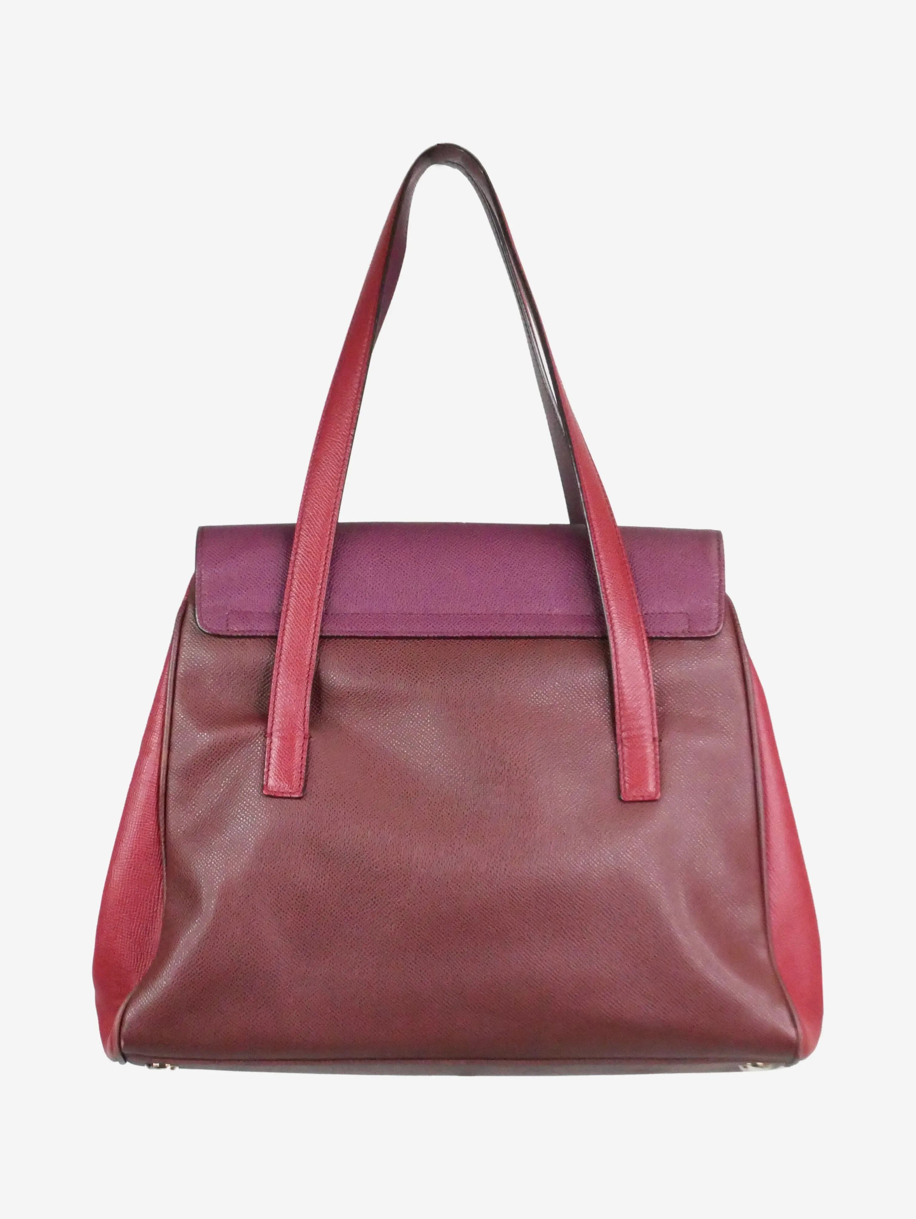 Multicolour leather top handle bag