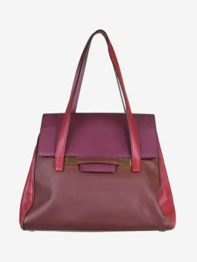 Multicolour leather top handle bag