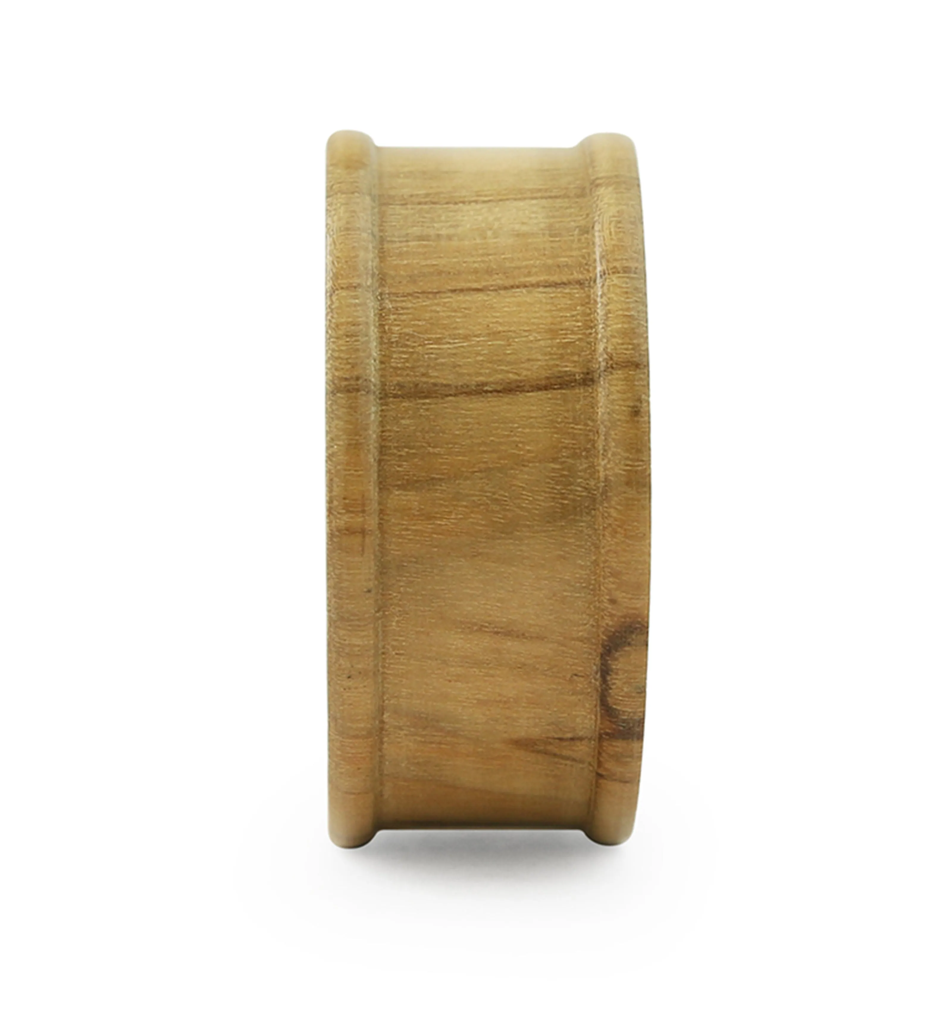 Olive Wood Concave Double Flare Plugs