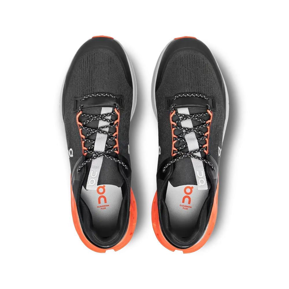 On Running Men's Cloudnova Flux Shoes - Black / Flame