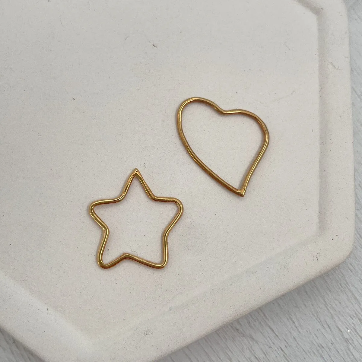 Outline Star or Heart Charm