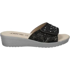 PANTOFOLE COMFORT STRASS NERE