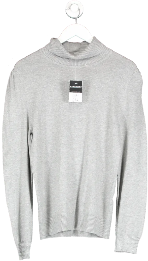 Peacocks Grey Roll Neck Jumper UK 14