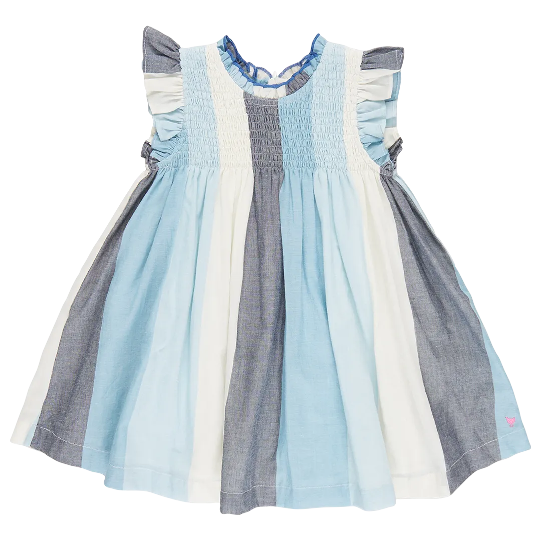 Pink Chicken Girls Stevie Dress - Ocean Stripe