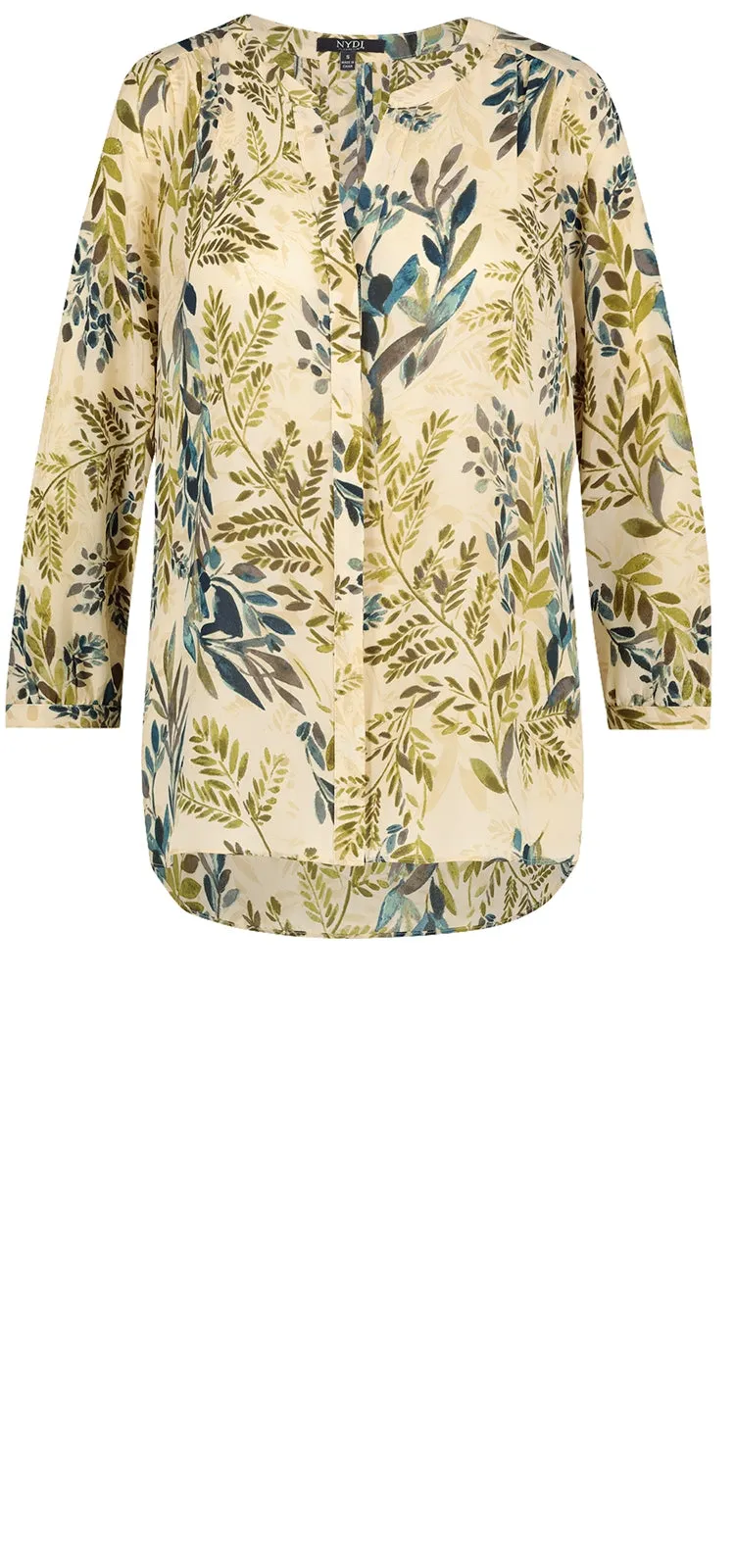 Pintuck Blouse Natuurprint | Elm Hill