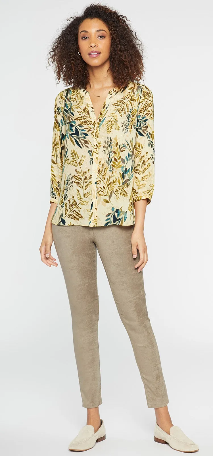 Pintuck Blouse Natuurprint | Elm Hill