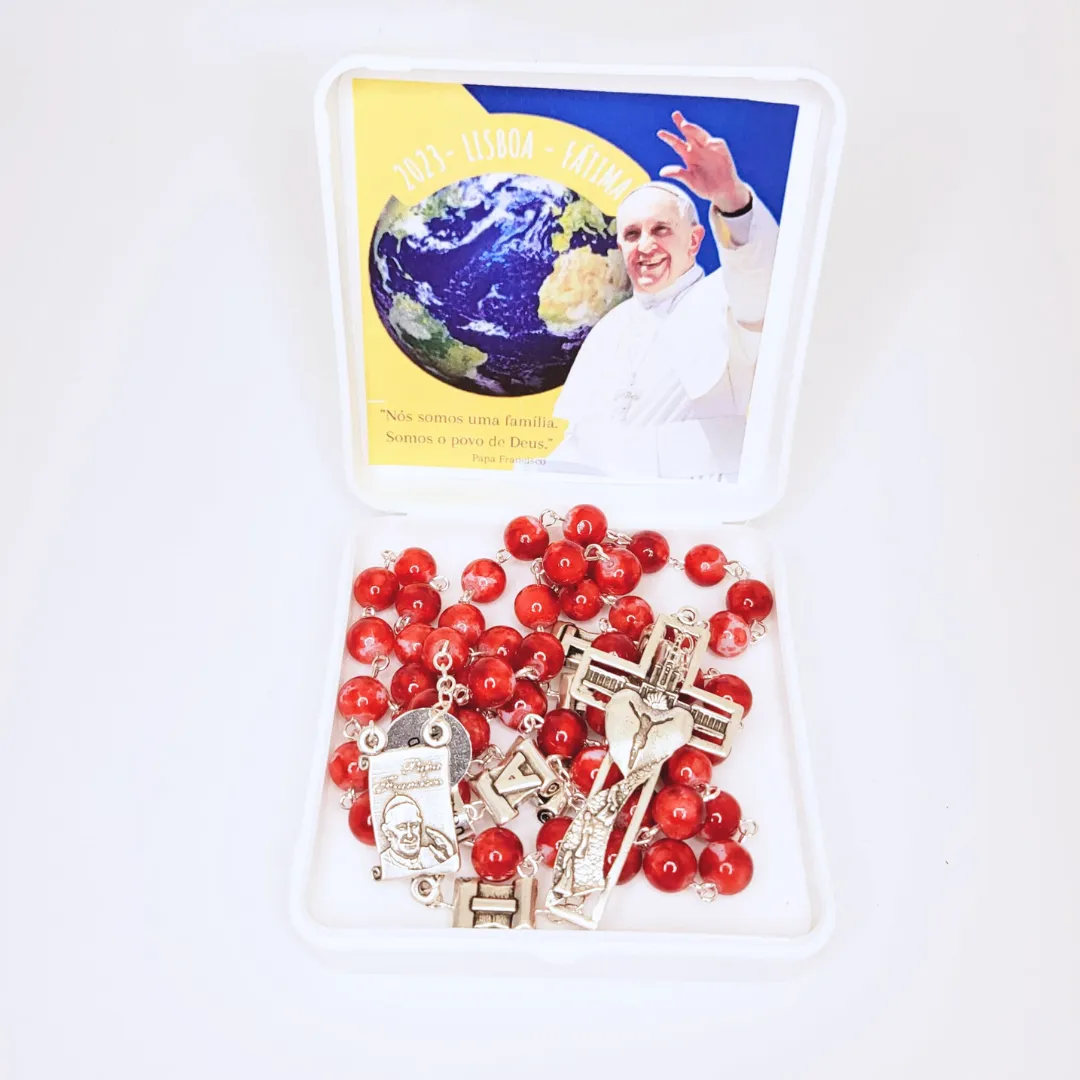 Pope Francis Red Rosary