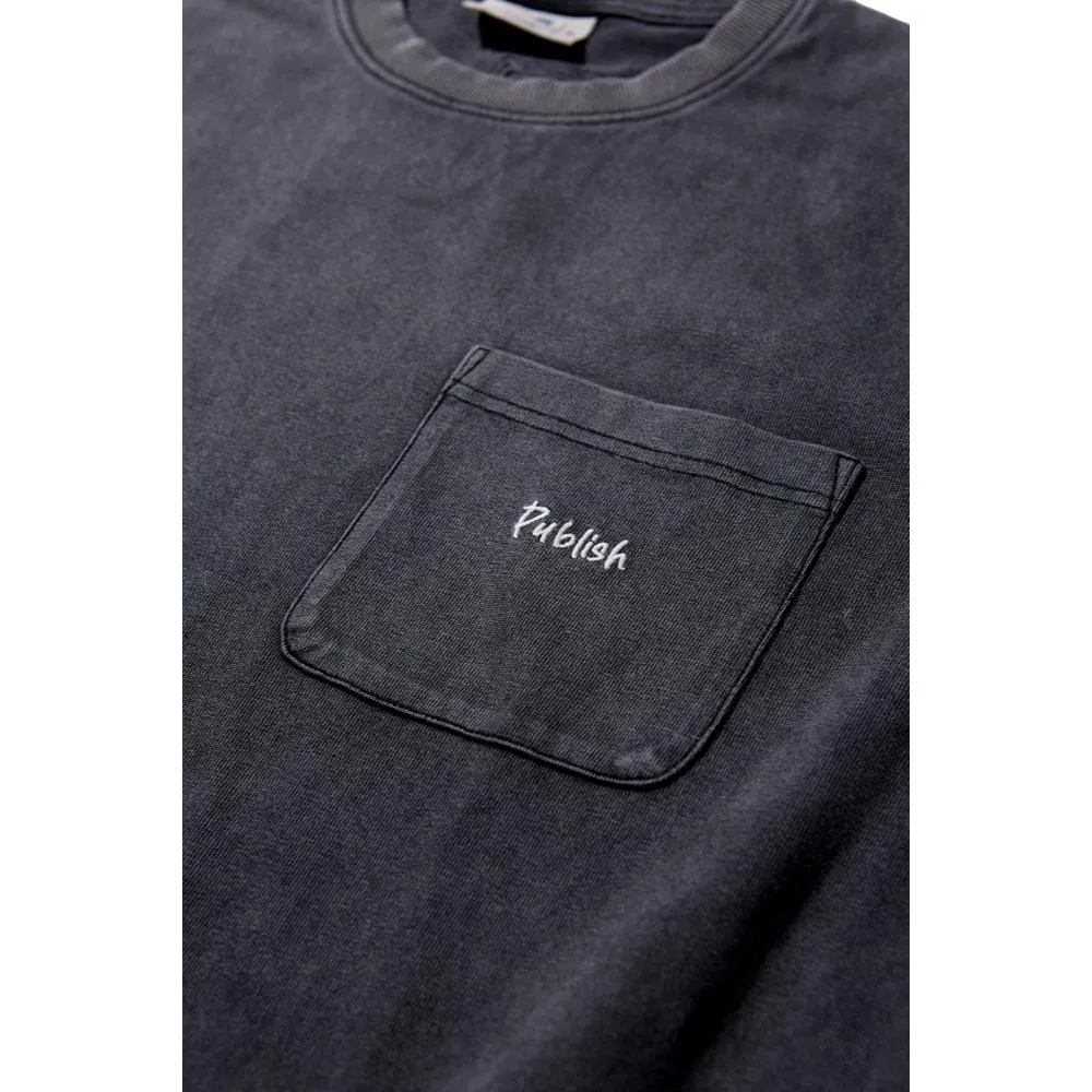 PUBLISH DYED POCKET TEE-OLIVE