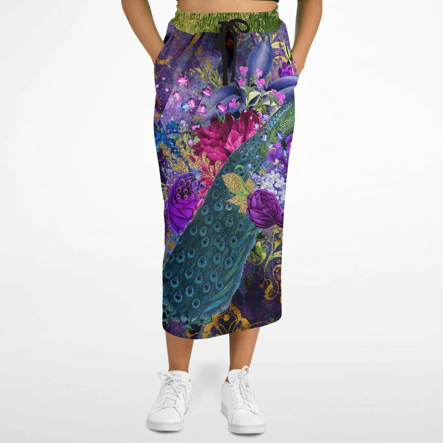 Purple Fusion Eco-Poly Long Pocket Skirt