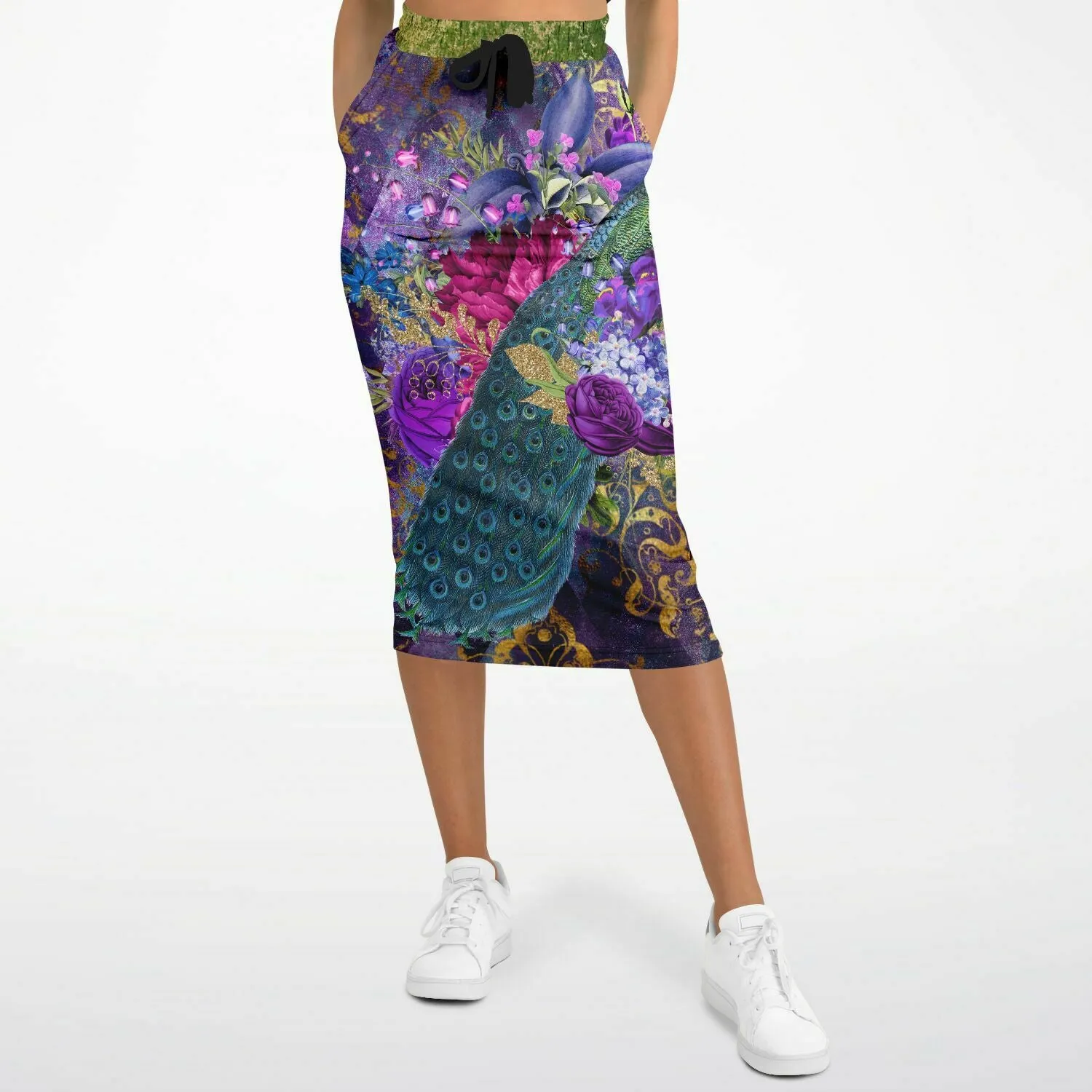 Purple Fusion Eco-Poly Long Pocket Skirt