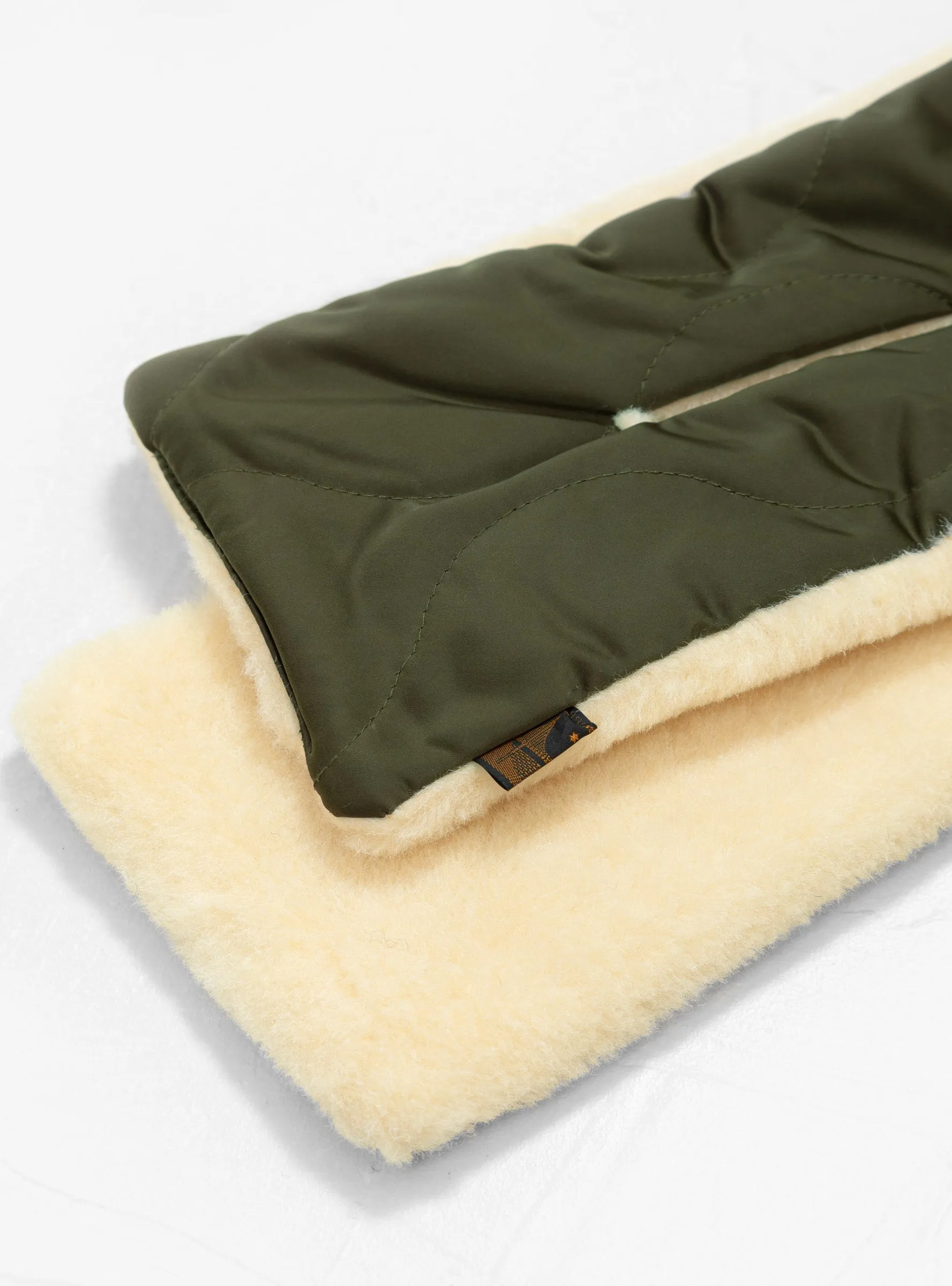 Quilted Boa Muffler Olive