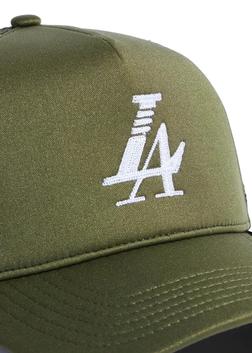 Reference PARADISE LA TRUCKER Hat (OLIVE)