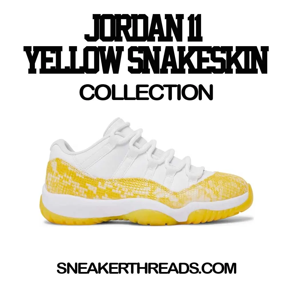 Retro 11 Yellow Snakeskin Shirt - Enemies - Yellow