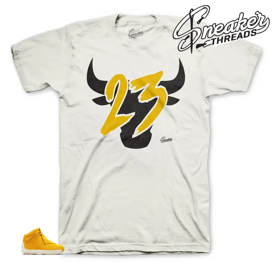 Retro 18 Yellow Suede Toro Shirt